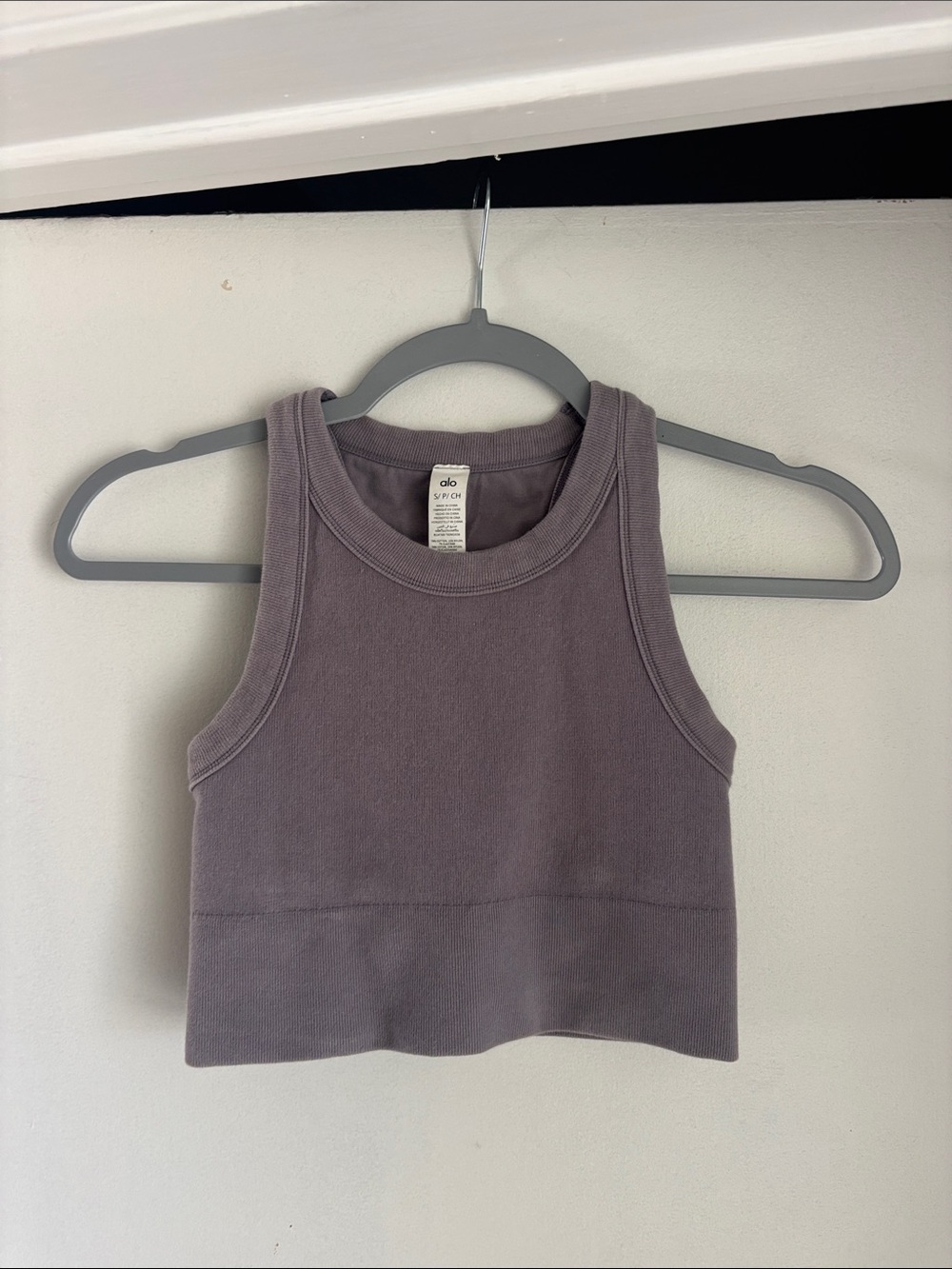 ALO Yoga Mauve Purple Cropped Tank Small